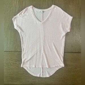 Express V-Neck Short Sleeve Top Size XS Light Pink